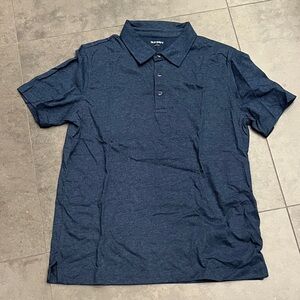 Old Navy Men's Dark heathered  Blue Polo Shirt. Size M. NWOT